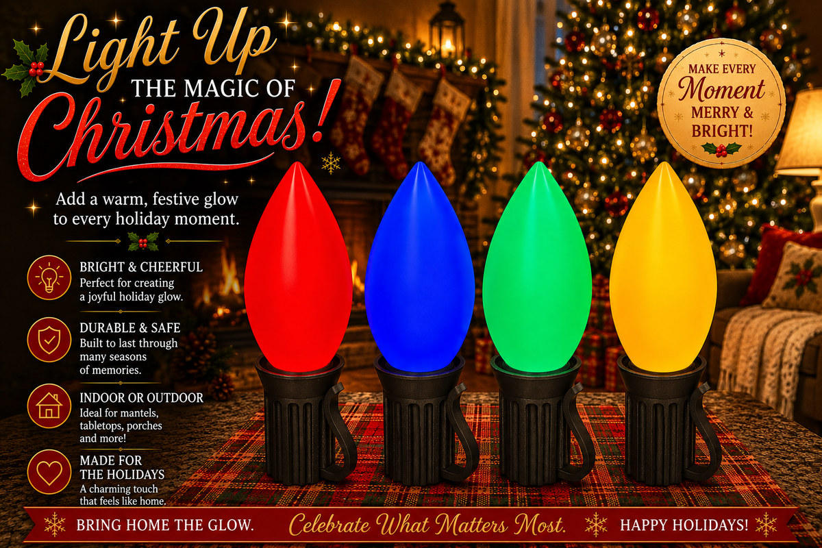 Classic Christmas Bulb Tea Light Set