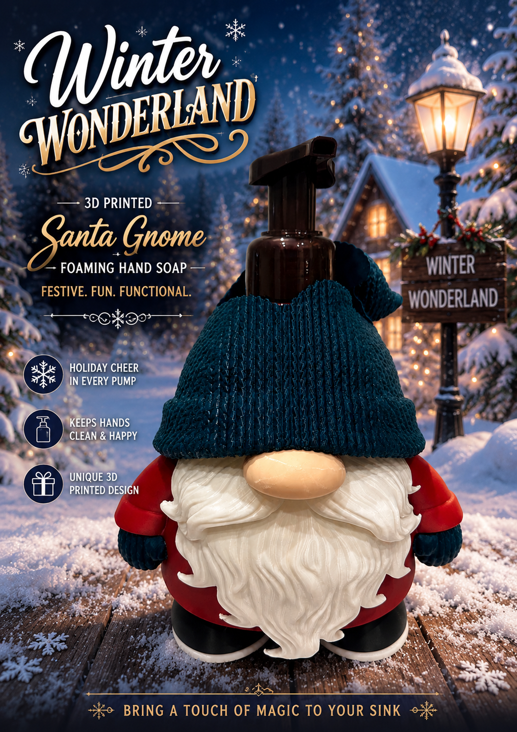 Santa Gnome Soap Holder