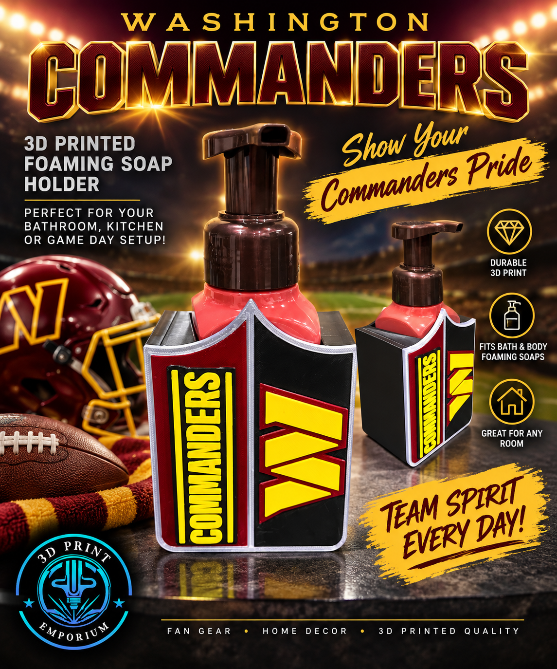 Washington Commanders Soap Holder