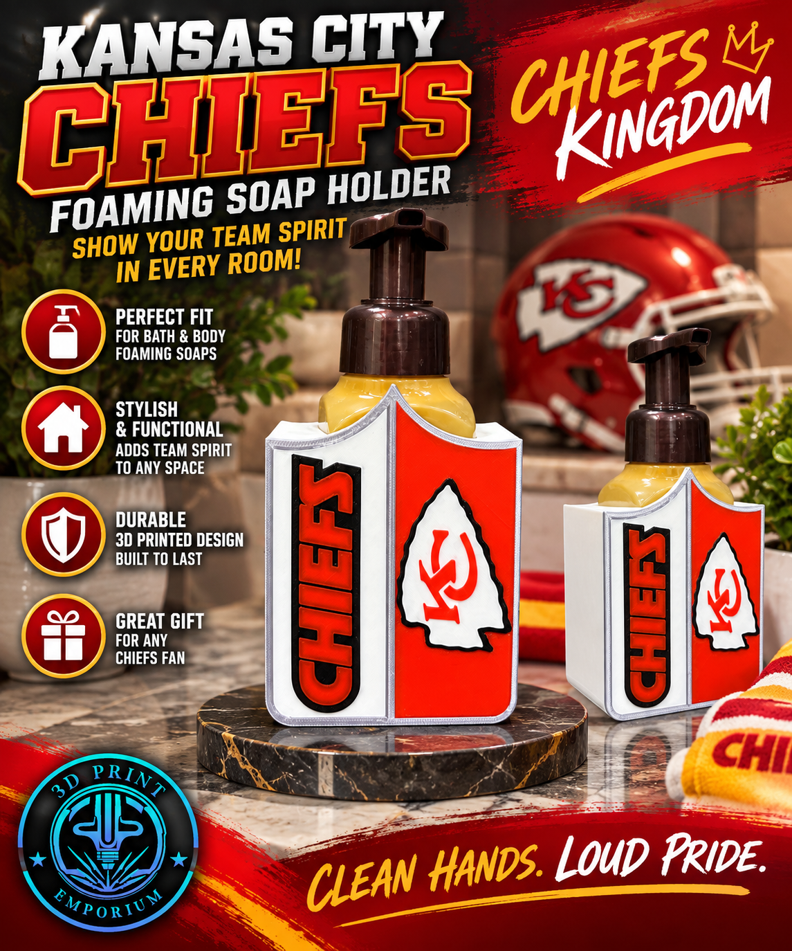 Kansas City Chiefs Soap Holder