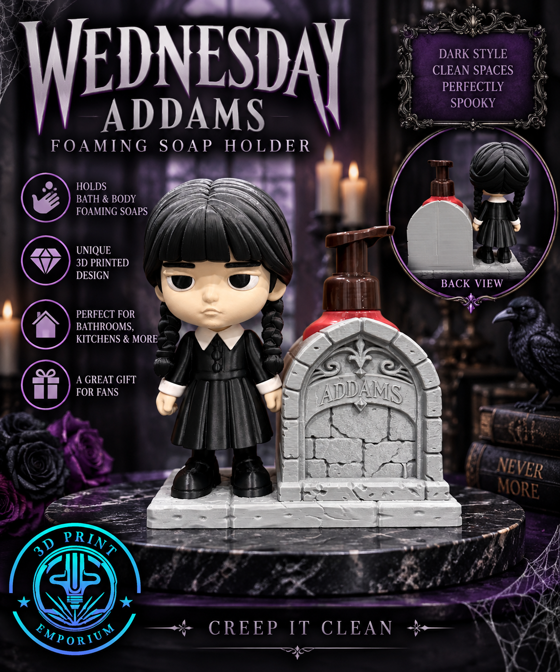 Wednesday Addams Foaming Soap Holder
