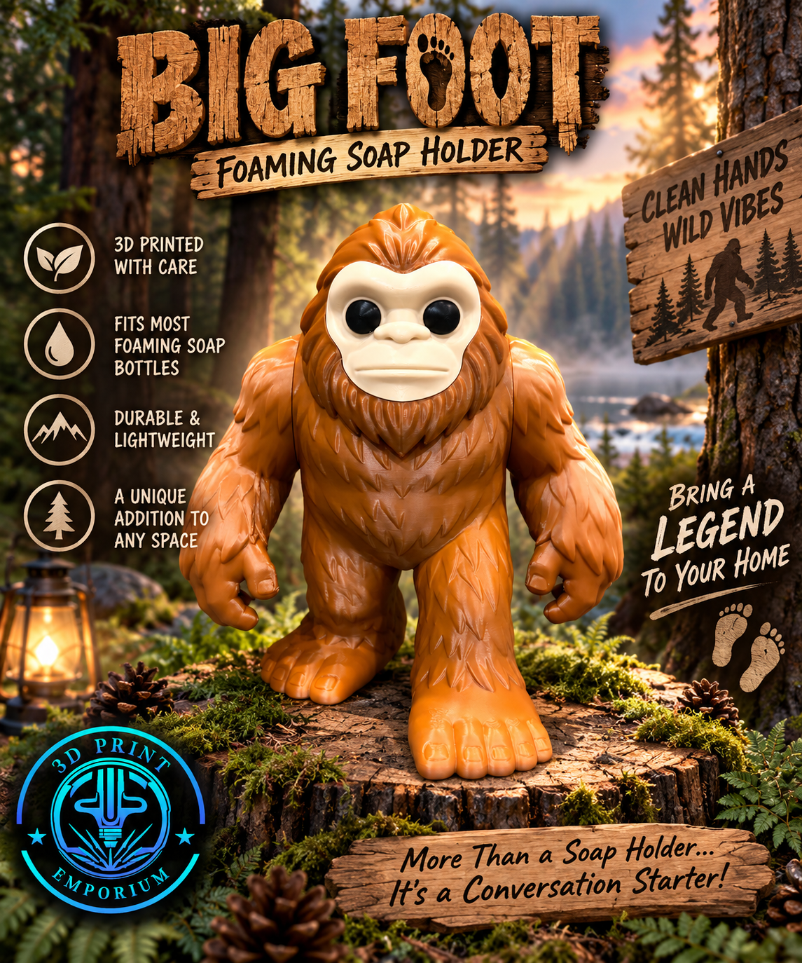 BIG FOOT Foaming Soap Holder